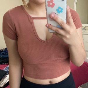 low v-neck crop top